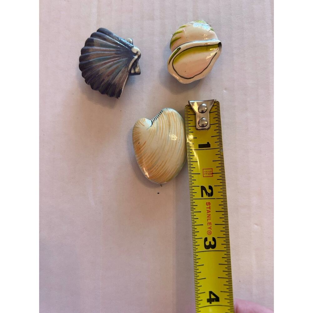 Vtg Lot of 3 NONY New York Scarf Clips Holder Various Shell Small Clip Retro MCM - Picture 6 of 8